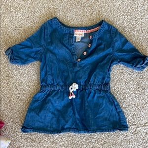 3/4 sleeve denim top